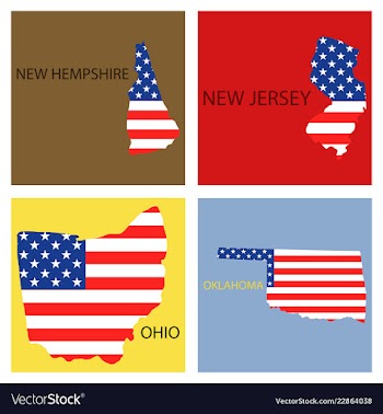 Poster map of united states of america with state vector image