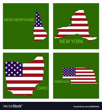 Poster map of united states of america with state vector image