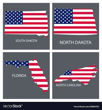 Poster map of united states of america with state vector image