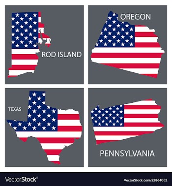 Poster map of united states of america with state vector image