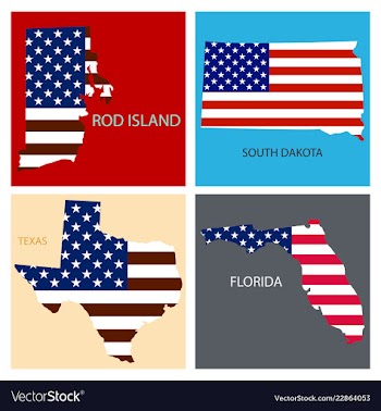 Poster map of united states of america with state vector image