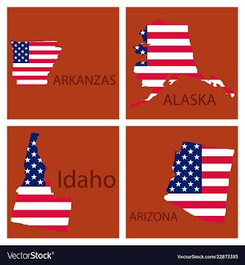 Poster map of united states of america with state vector image