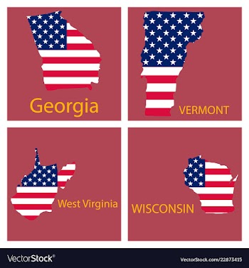 Poster map of united states of america with state vector image