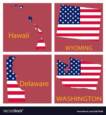 Poster map of united states of america with state vector image