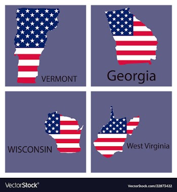 Poster map of united states of america with state vector image