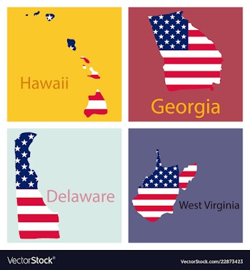 Poster map of united states of america with state vector image