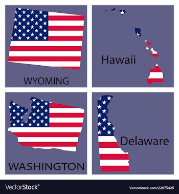 Poster map of united states of america with state vector image