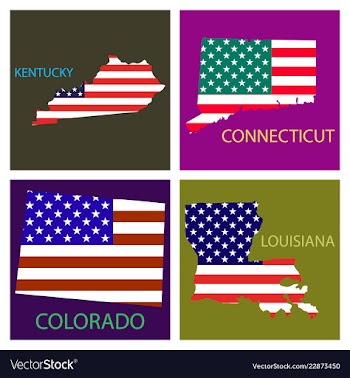 Poster map of united states of america with state vector image
