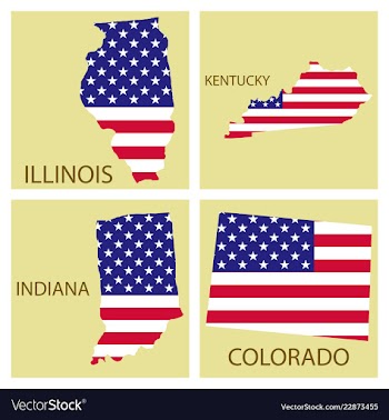 Poster map of united states of america with state vector image