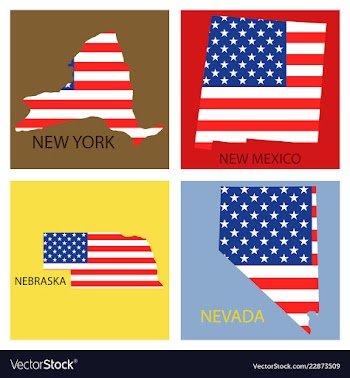 Poster map of united states of america with state vector image