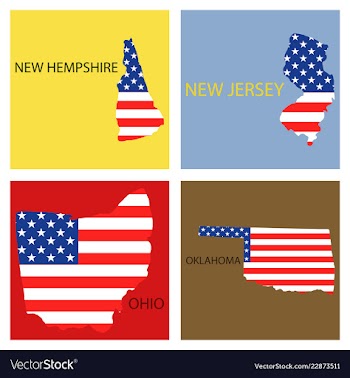 Poster map of united states of america with state vector image
