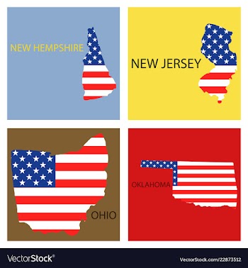 Poster map of united states of america with state vector image