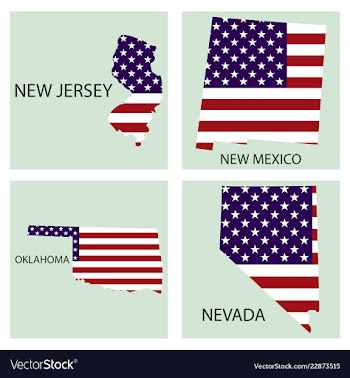 Poster map of united states of america with state vector image
