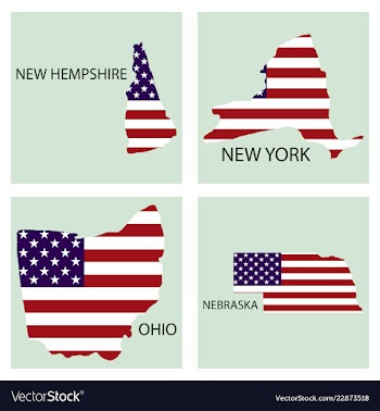 Poster map of united states of america with state vector image