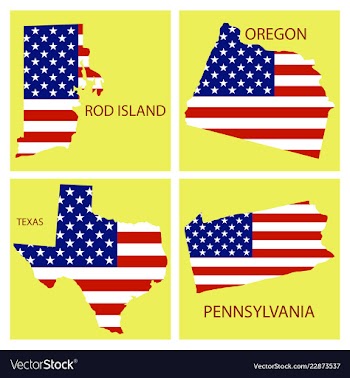 Poster map of united states of america with state vector image