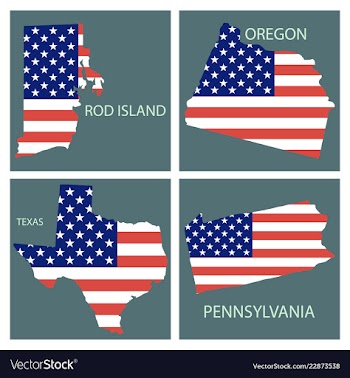 Poster map of united states of america with state vector image