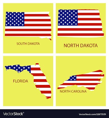 Poster map of united states of america with state vector image