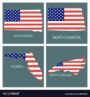 Poster map of united states of america with state vector image