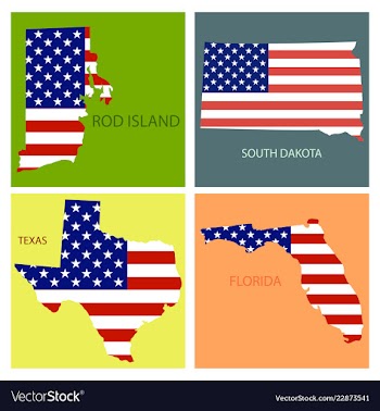 Poster map of united states of america with state vector image