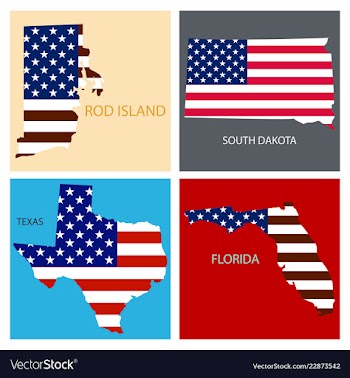 Poster map of united states of america with state vector image