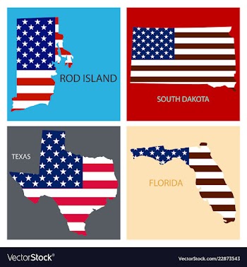 Poster map of united states of america with state vector image