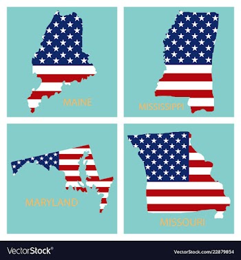 Poster map of united states of america with state vector image