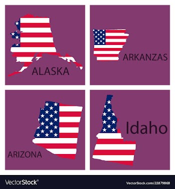 Poster map of united states of america with state vector image