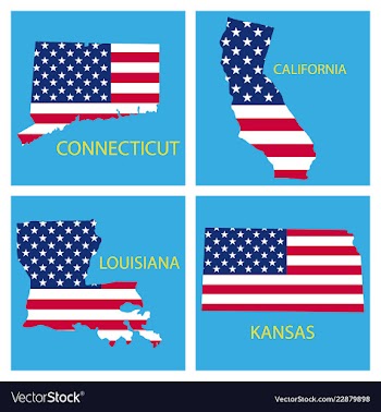 Poster map of united states of america with state vector image
