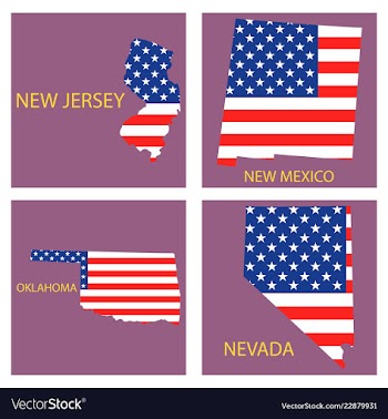 Poster map of united states of america with state vector image