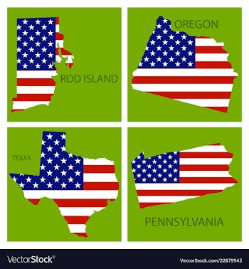Poster map of united states of america with state vector image