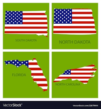Poster map of united states of america with state vector image