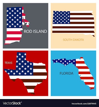 Poster map of united states of america with state vector image