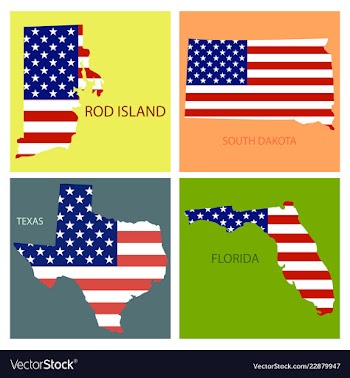 Poster map of united states of america with state vector image