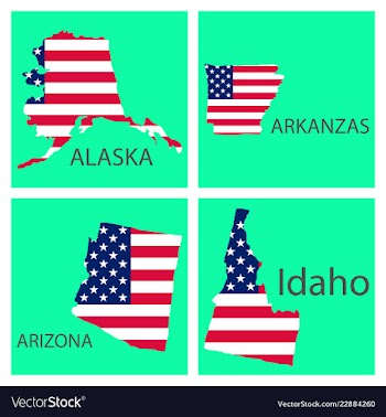 Poster map of united states of america with state vector image