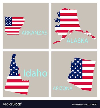 Poster map of united states of america with state vector image