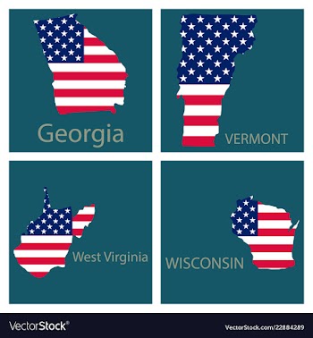 Poster map of united states of america with state vector image