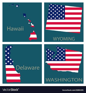 Poster map of united states of america with state vector image