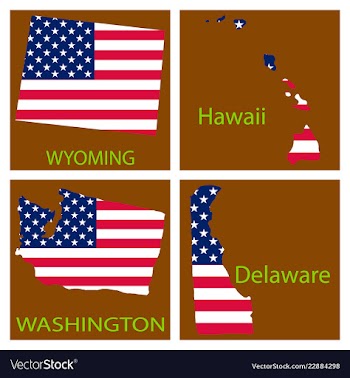 Poster map of united states of america with state vector image