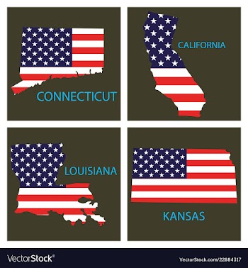 Poster map of united states of america with state vector image