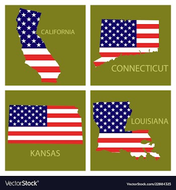 Poster map of united states of america with state vector image