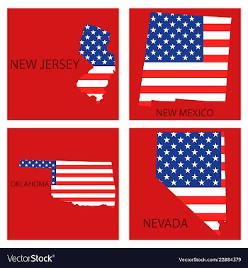 Poster map of united states of america with state vector image