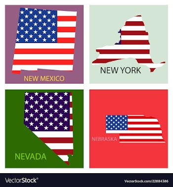 Poster map of united states of america with state vector image