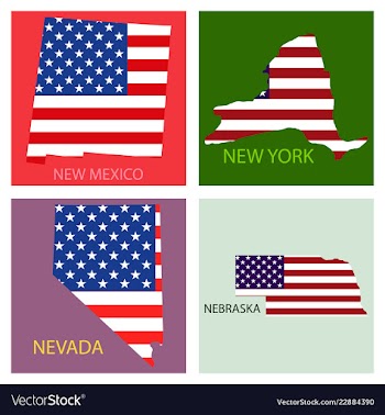 Poster map of united states of america with state vector image