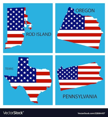 Poster map of united states of america with state vector image