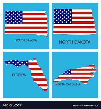Poster map of united states of america with state vector image