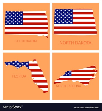 Poster map of united states of america with state vector image
