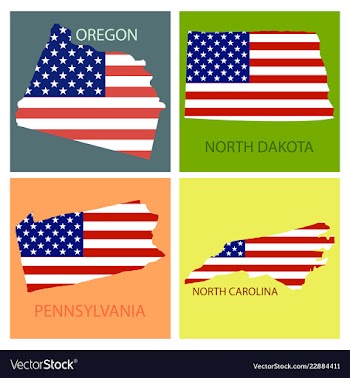 Poster map of united states of america with state vector image