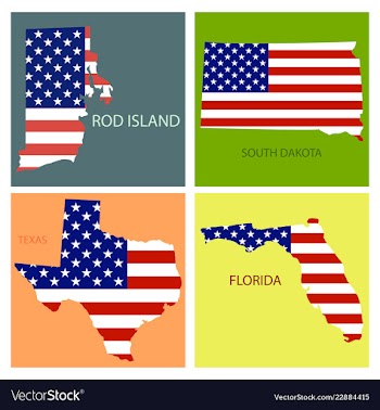Poster map of united states of america with state vector image