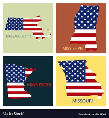 Poster map of united states of america with state vector image