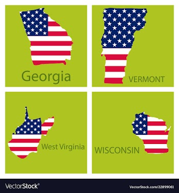 Poster map of united states of america with state vector image